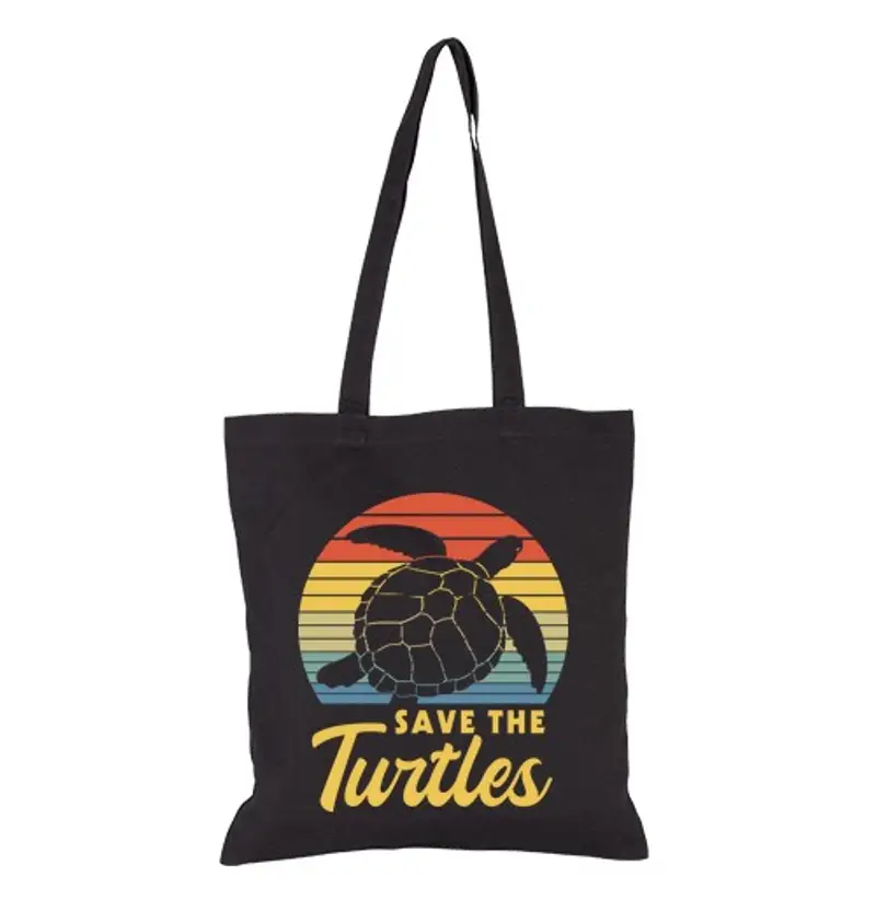 Borsa di tela amante delle tartarughe