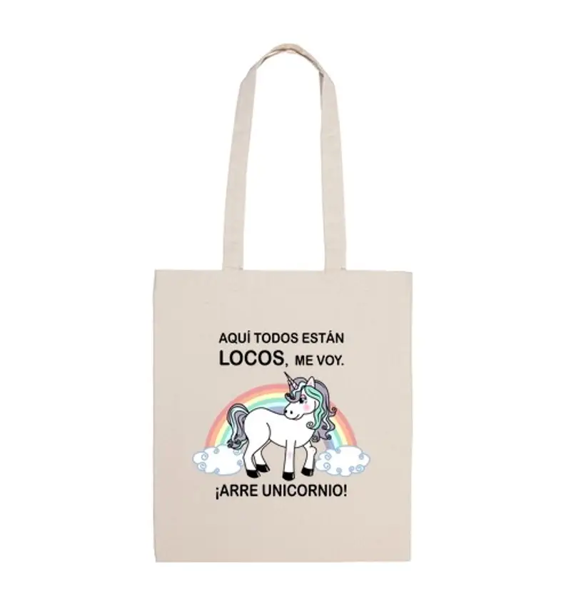 Borsa di tela arre unicorno