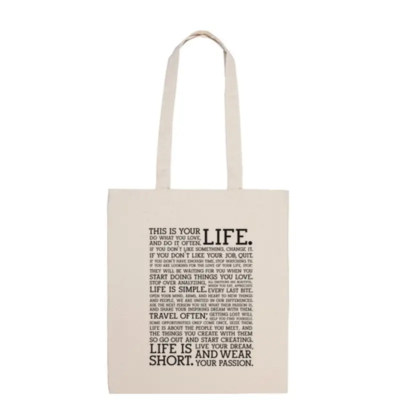 Borsa di tela b manifesto