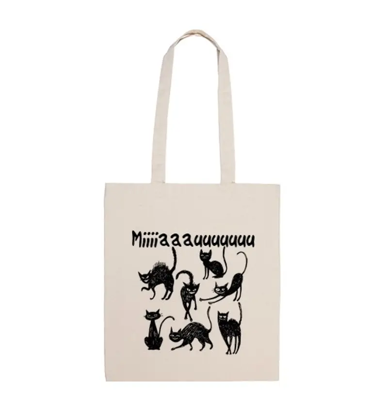 Borsa di tela bag black cats