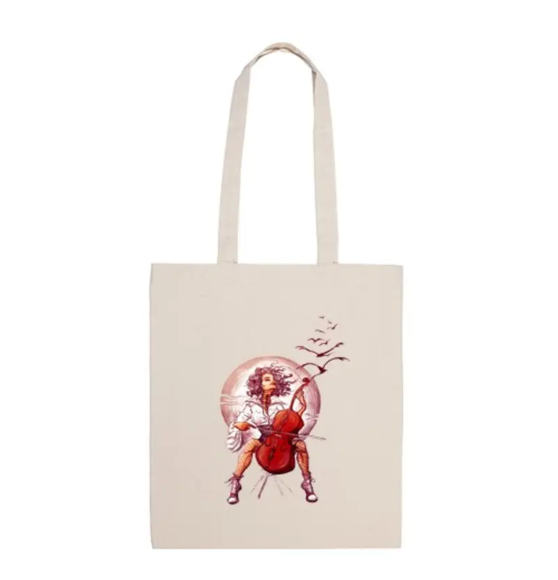 Borsa di tela bag violoncello ragazza