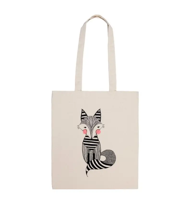 Borsa di tela bag volpe