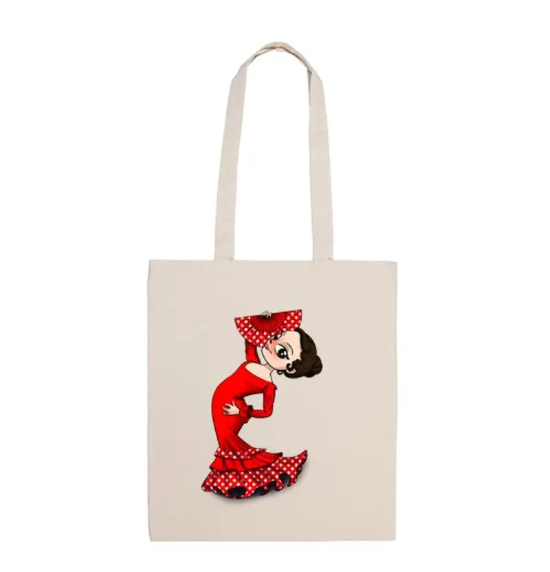 Borsa di tela ballerina di ballerina di flamenco