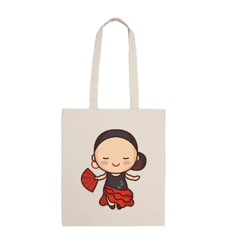 Borsa di tela ballerina di flamenco