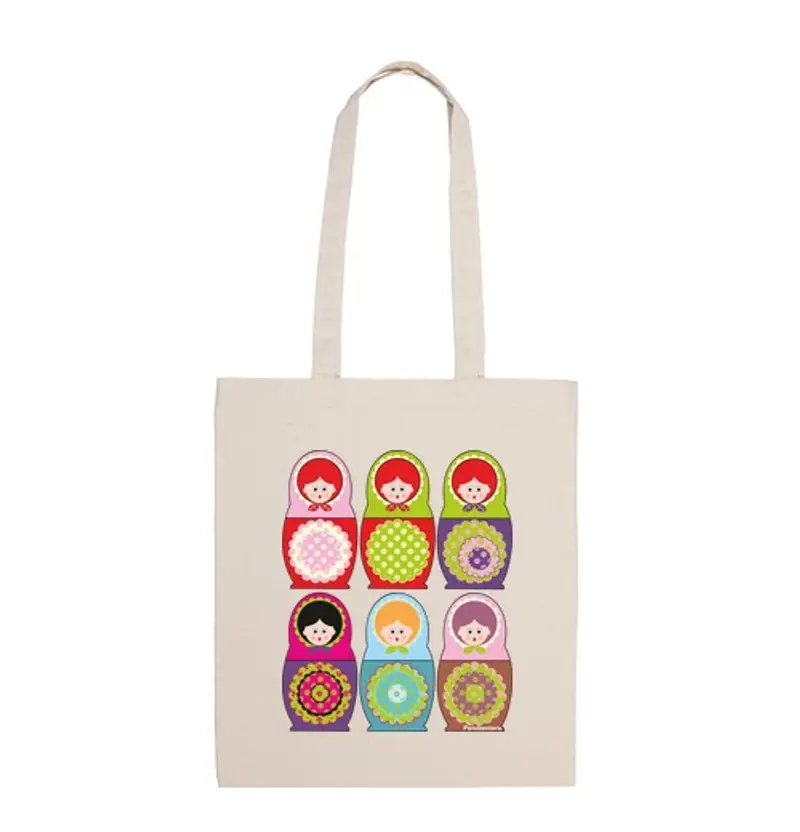 Borsa di tela bambole russe