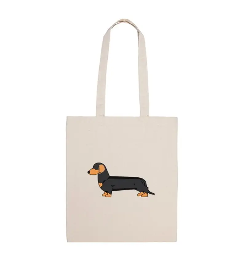 Borsa di tela bassotto minimal ista