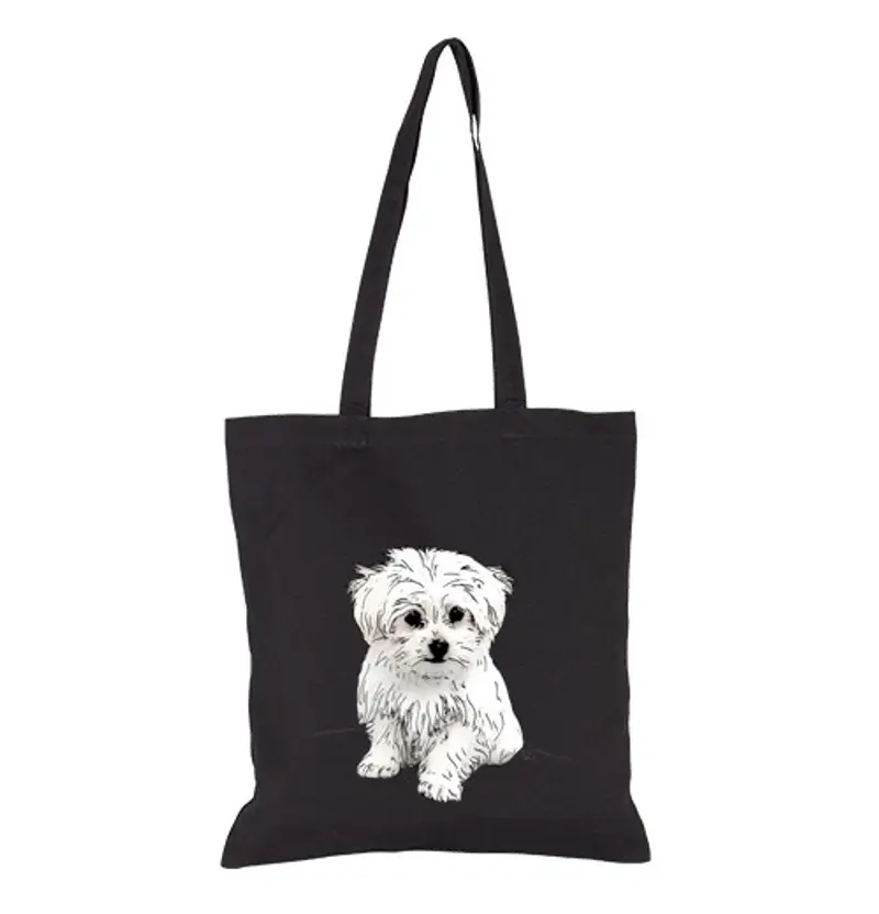 Borsa di tela bichon maltese