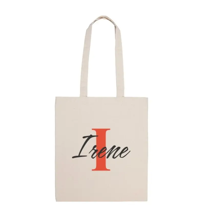 Borsa di tela borsa con iniziale e nome personalizzata - i