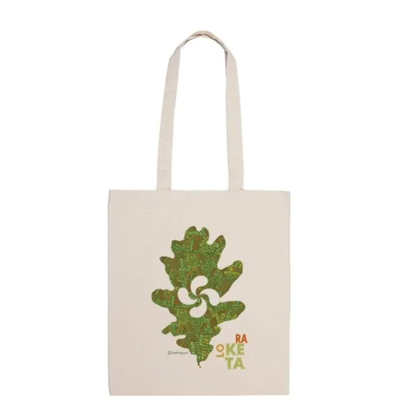 Borsa di tela borsa con lettere in foglia quercia