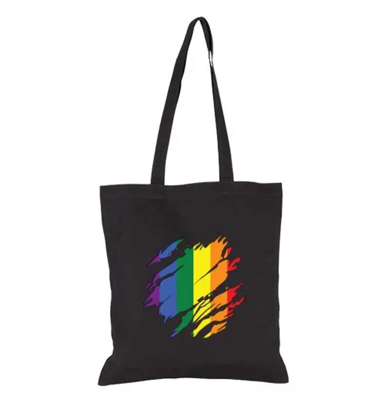 Borsa di tela borsa di tela bandiera lgtb