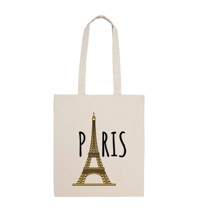 Borsa di tela borsa donna tote bag, visita parigi e la torre eiffel. parigi è una festa, parigi di notte, tutto