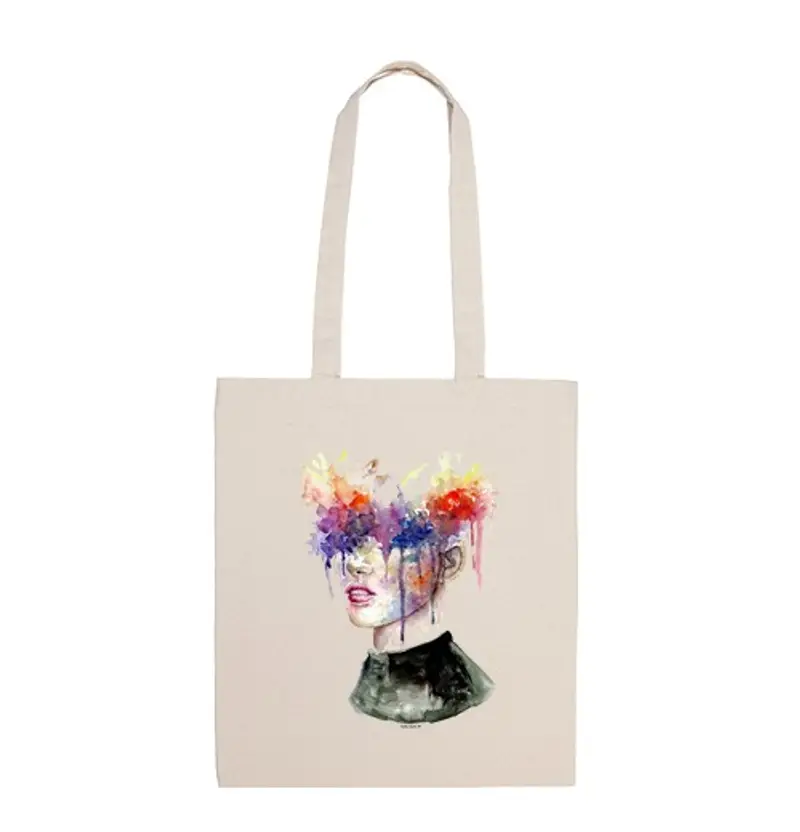 Borsa di tela borsa explosion acquarello