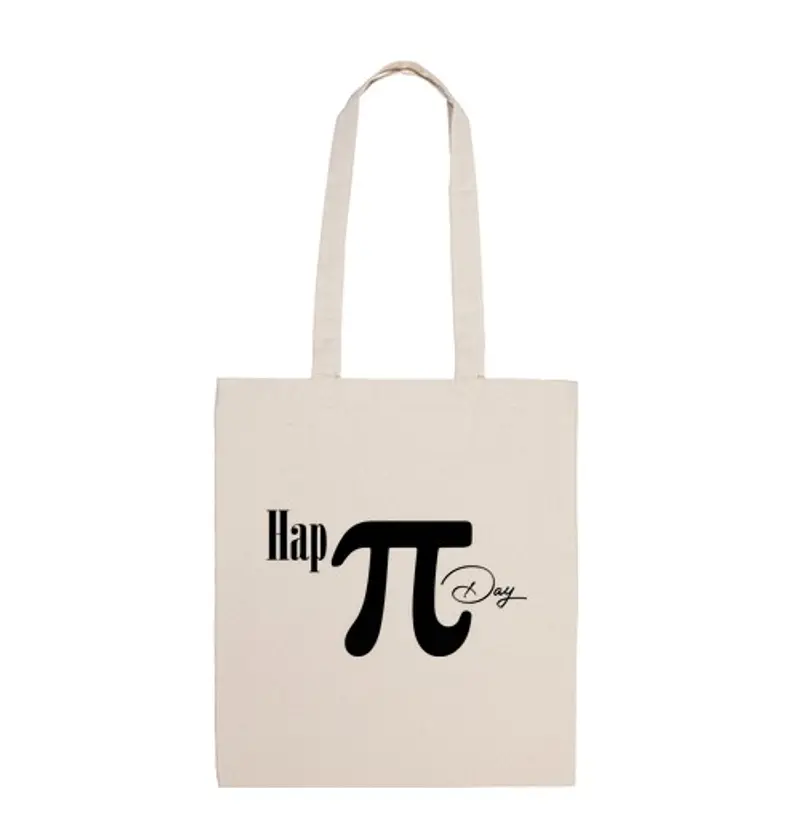 Borsa di tela borsa happy day numero pi umorismo matematica