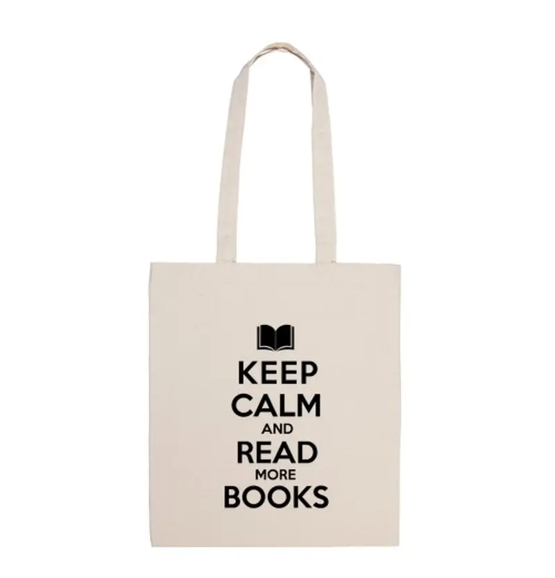 Borsa di tela borsa keep calm books