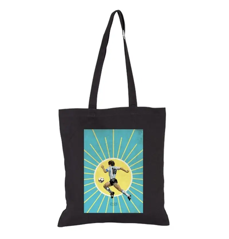 Borsa di tela borsa maradona in tela, colore nero