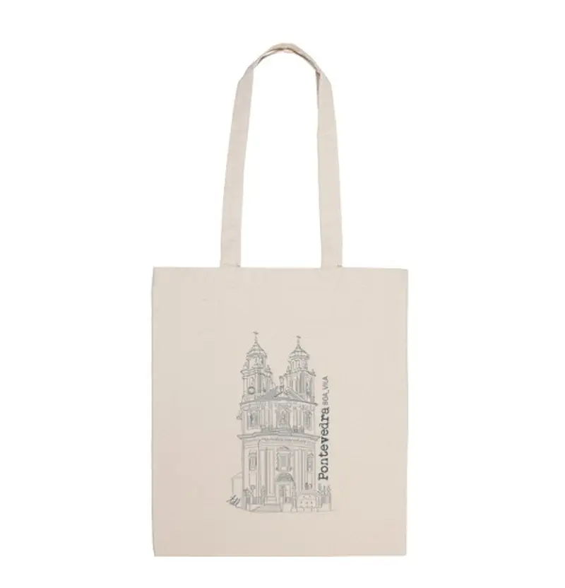 Borsa di tela borsa pontevedra-pellegrinaggio. naturale