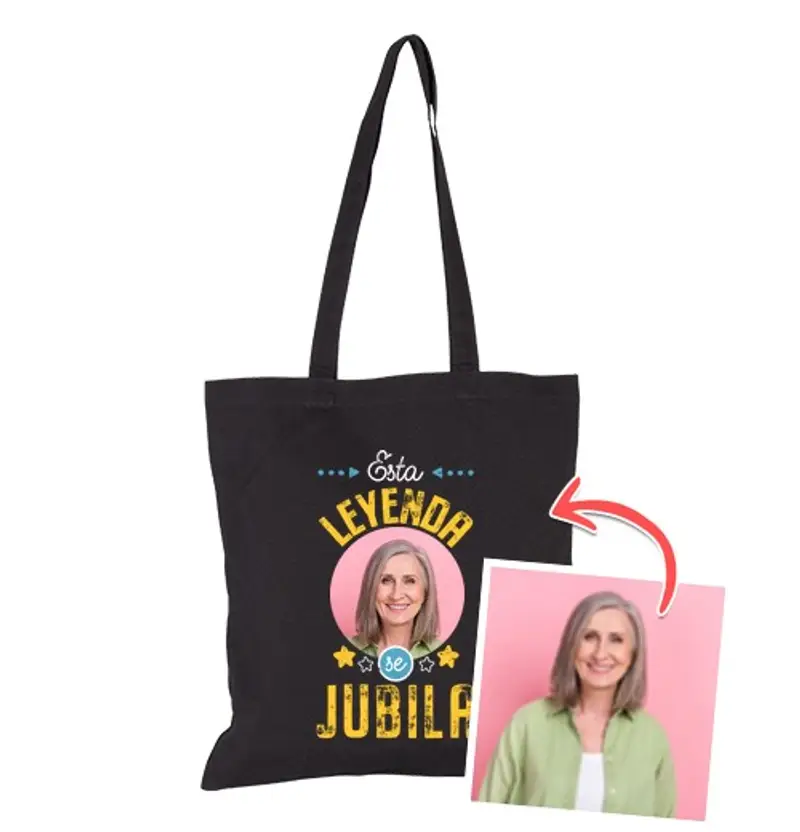 Borsa di tela borsa questa leggenda sta andando in pensione foto personalizzata