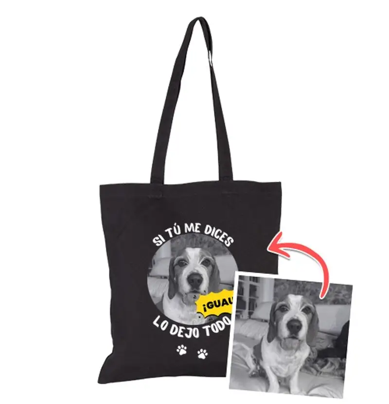 Borsa di tela borsa se mi dici wow lascio tutto personalizzabile