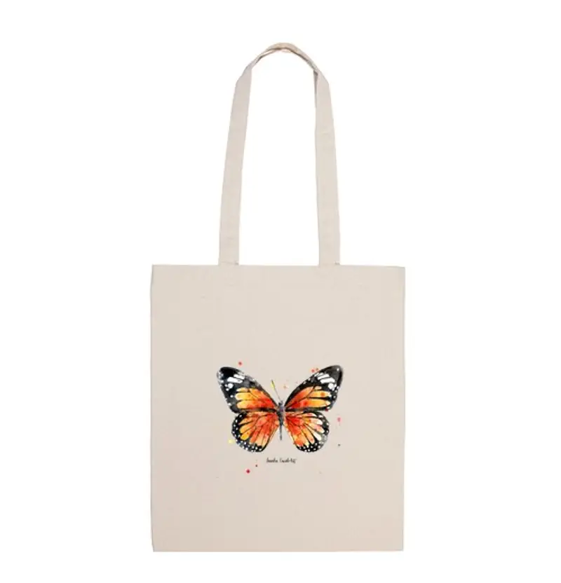 Borsa di tela borsa tela farfalla
