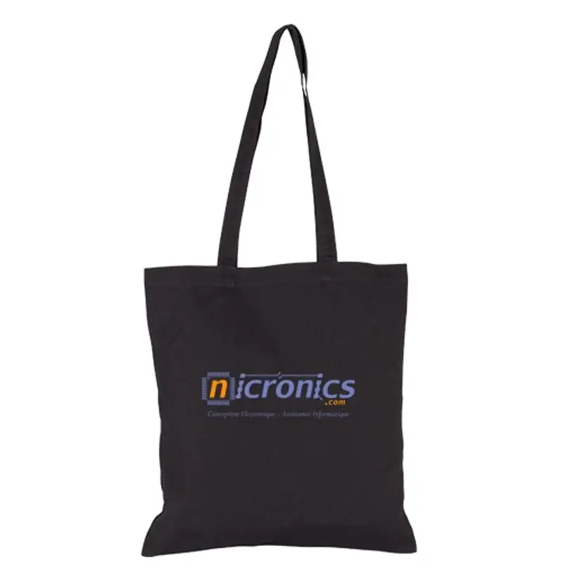 Borsa di tela borsa tote con logo nictronics