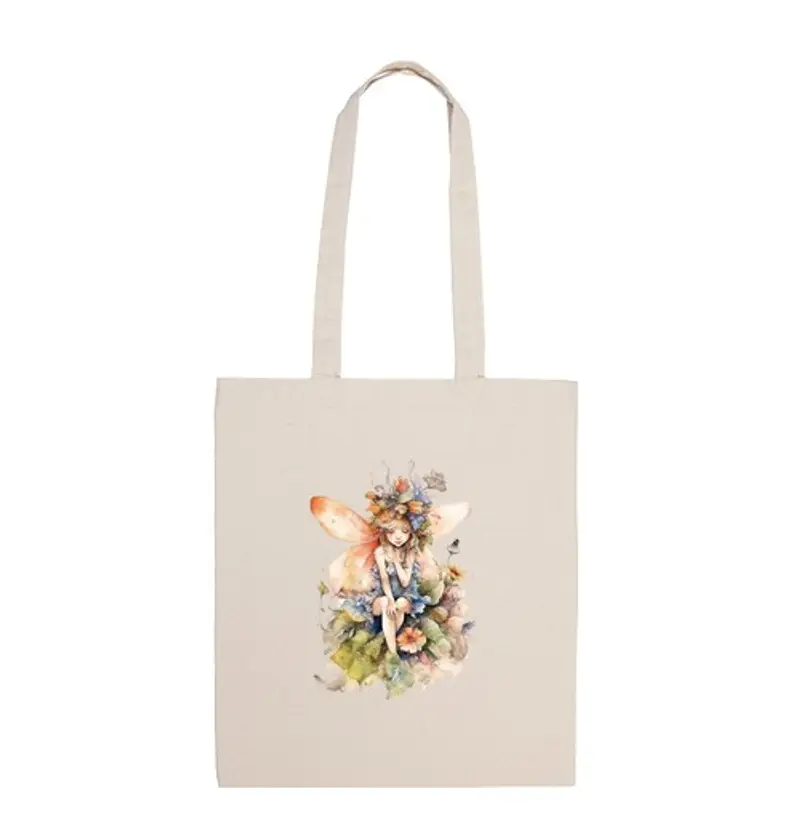 Borsa di tela borsa tote fata della foresta