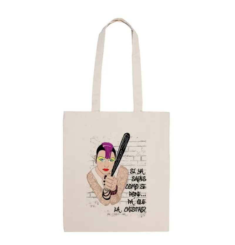 Borsa di tela borsa tote punk