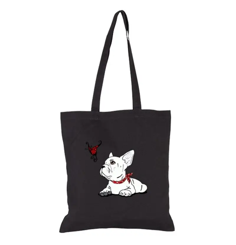 Borsa di tela bulldog