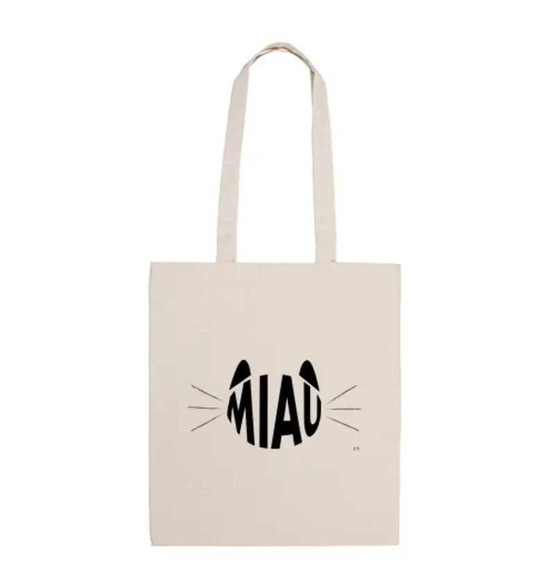 Borsa di tela cat meow