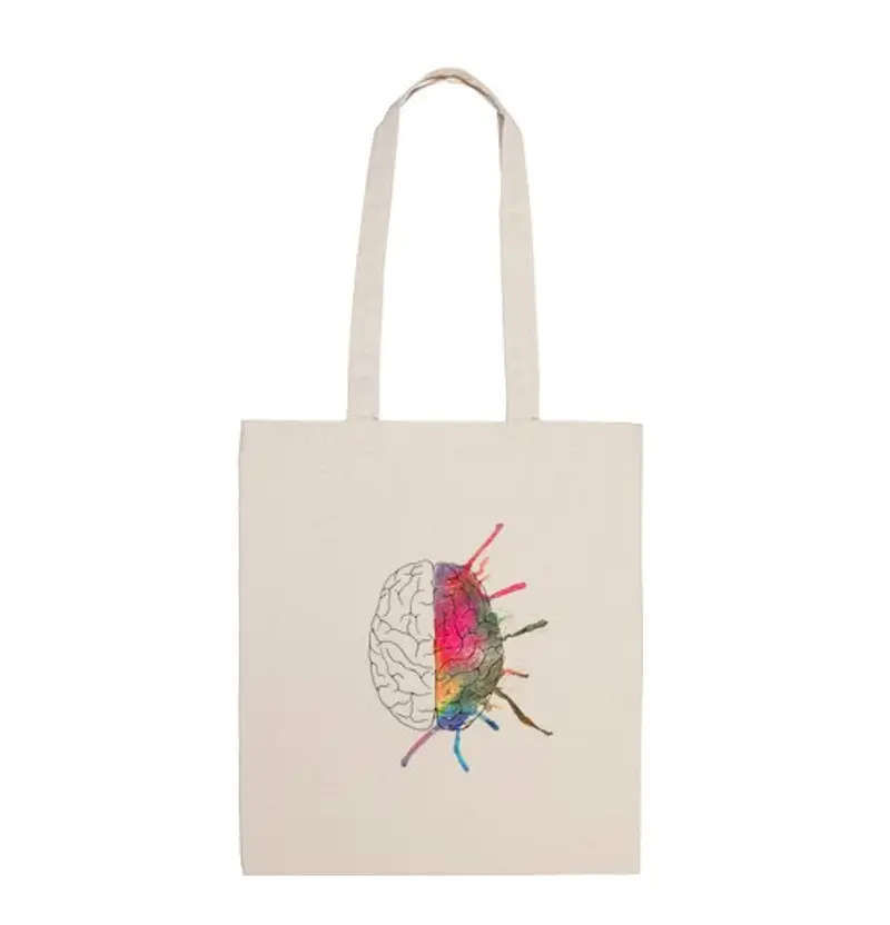 Borsa di tela cervello colore bag