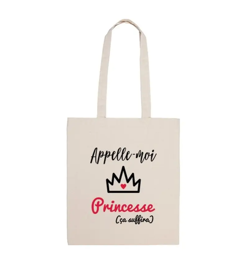 Borsa di tela chiamami principessa