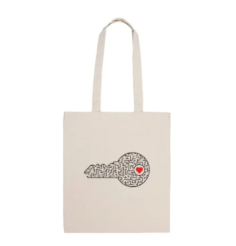 Borsa di tela chiave del tuo cuore