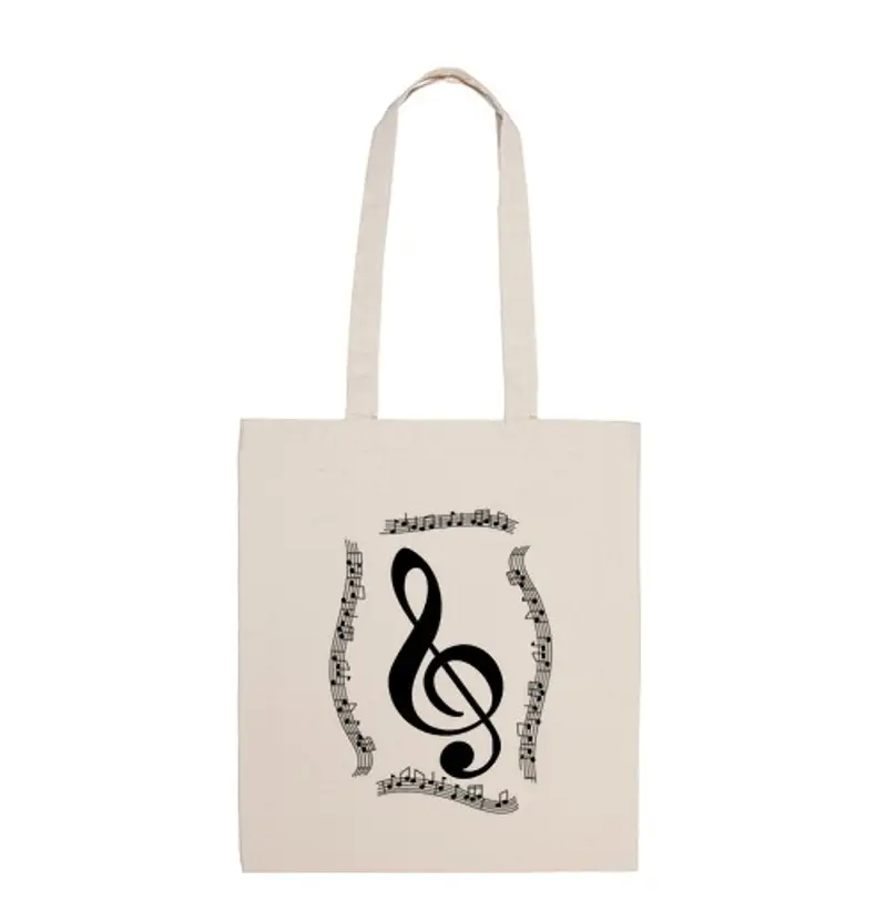 Borsa di tela chiave di violino