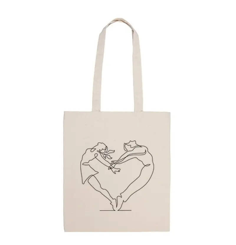 Borsa di tela danza del cuore