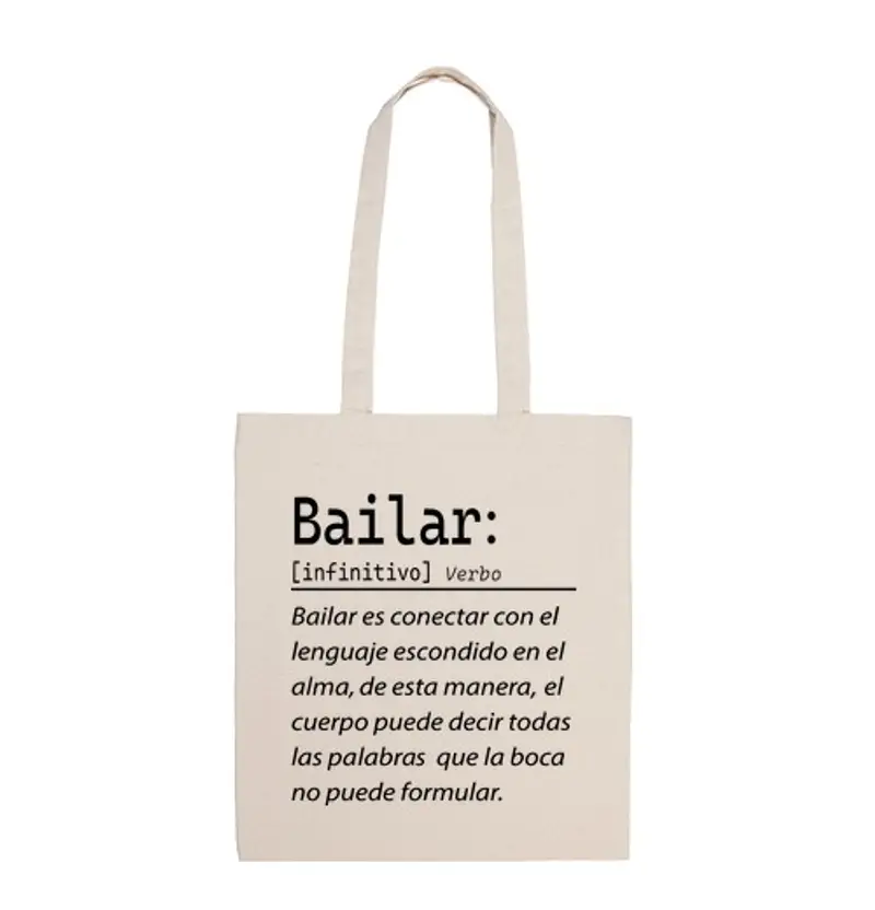 Borsa di tela descrizione dlei danza