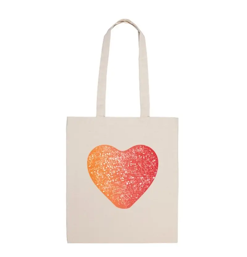 Borsa di tela dolce cuore