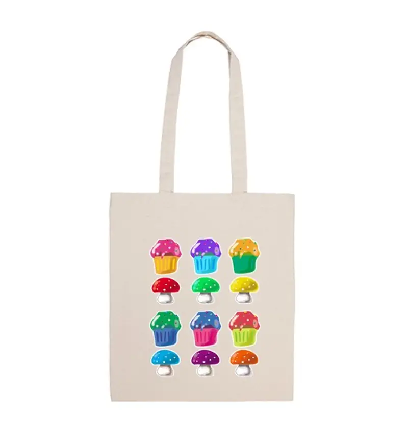 Borsa di tela dolci e funghi psichedelici