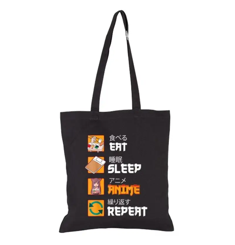 Borsa di tela eat s lee p anime rep eat umorismo
