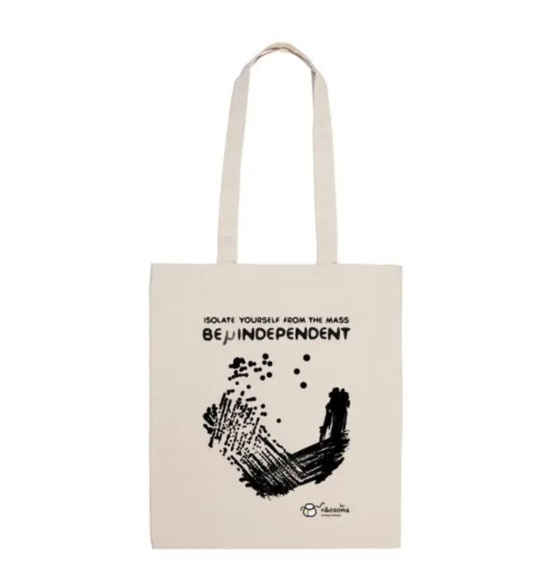 Borsa di tela essere ?independent (fondi chiari)