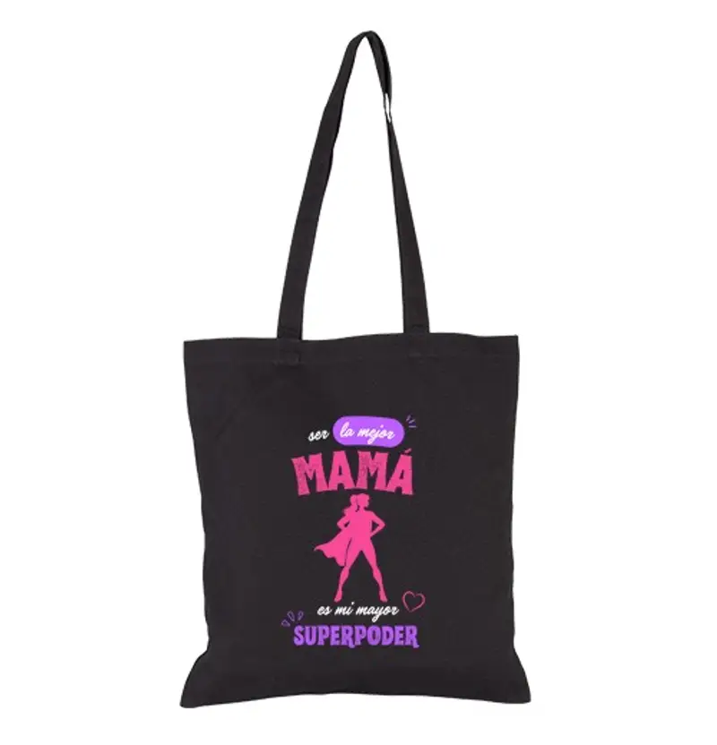 Borsa di tela Essere mamma è il mio super mayor