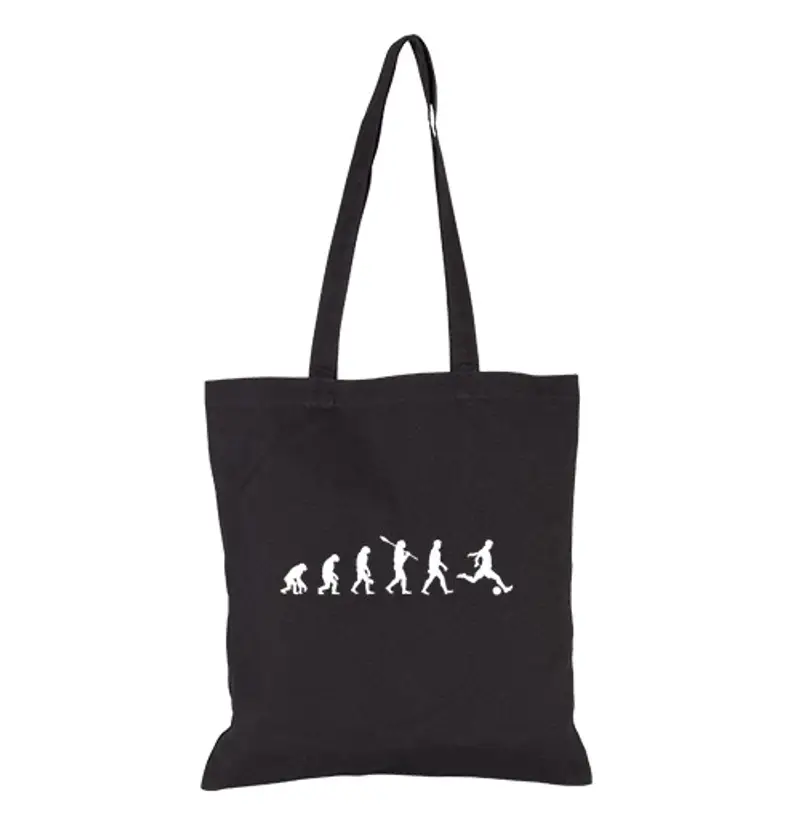 Borsa di tela evoluzione del calcio - regalo diverten
