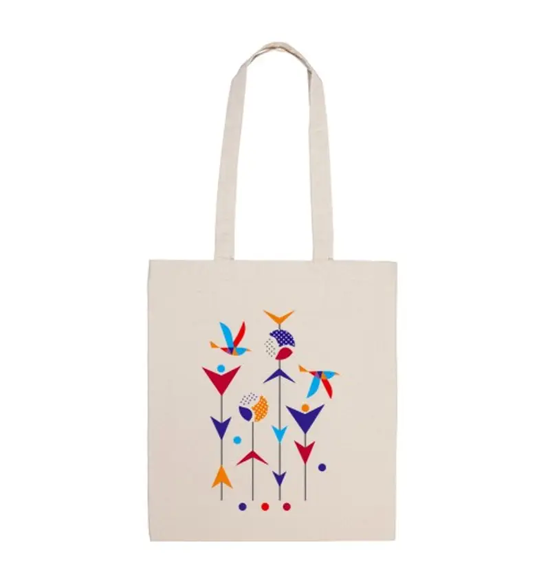 Borsa di tela fiore b