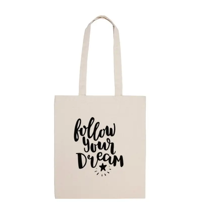 Borsa di tela follow your dreams