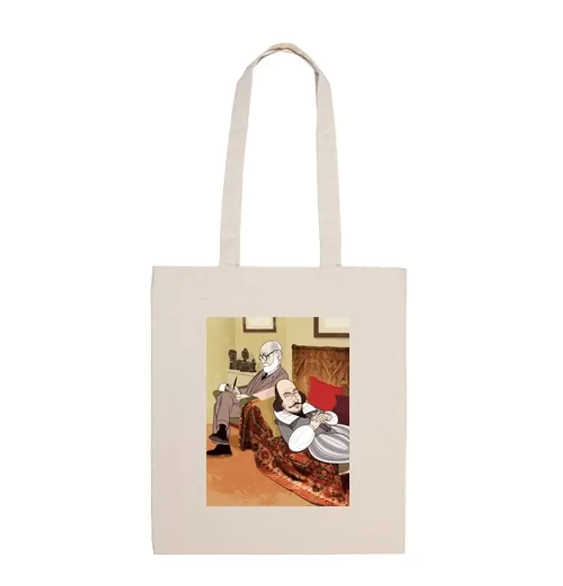 Borsa di tela Freud analizzando Shakespeare