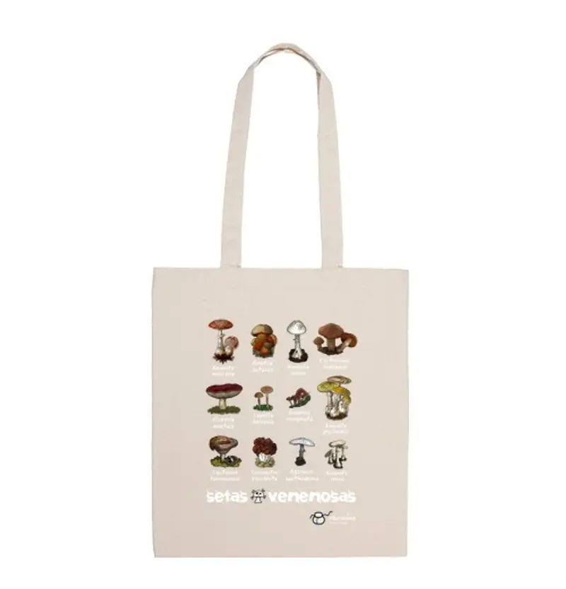 Borsa di tela funghi: s (sfondi scuri)