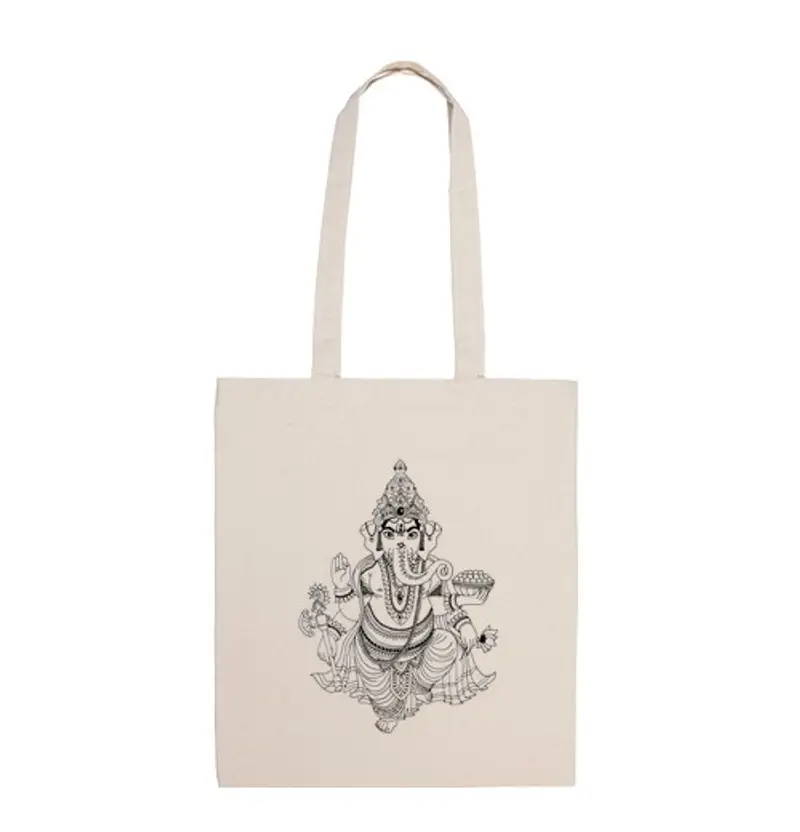 Borsa di tela ganesha nero