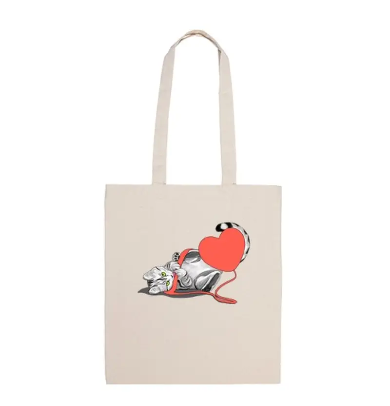 Borsa di tela gatto