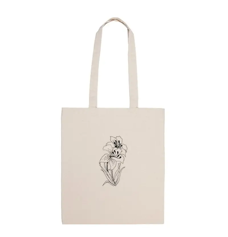 Borsa di tela gigli