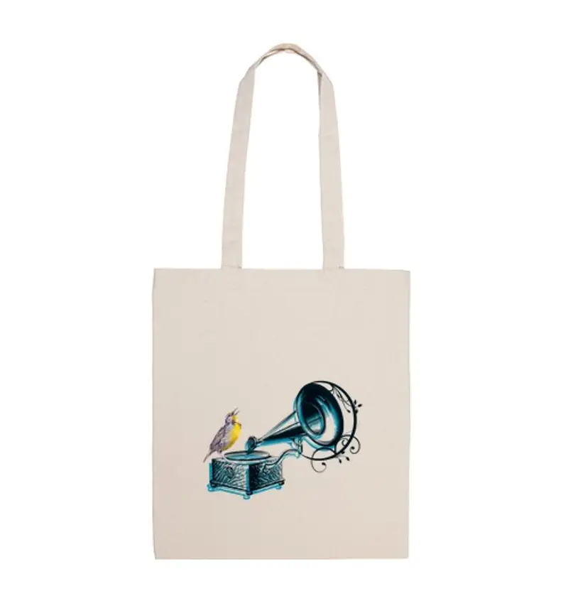 Borsa di tela grammofono vintage