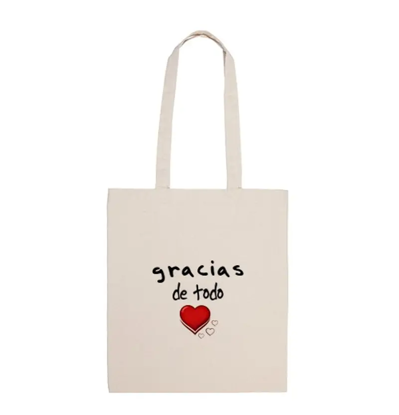 Borsa di tela grazie di cuore