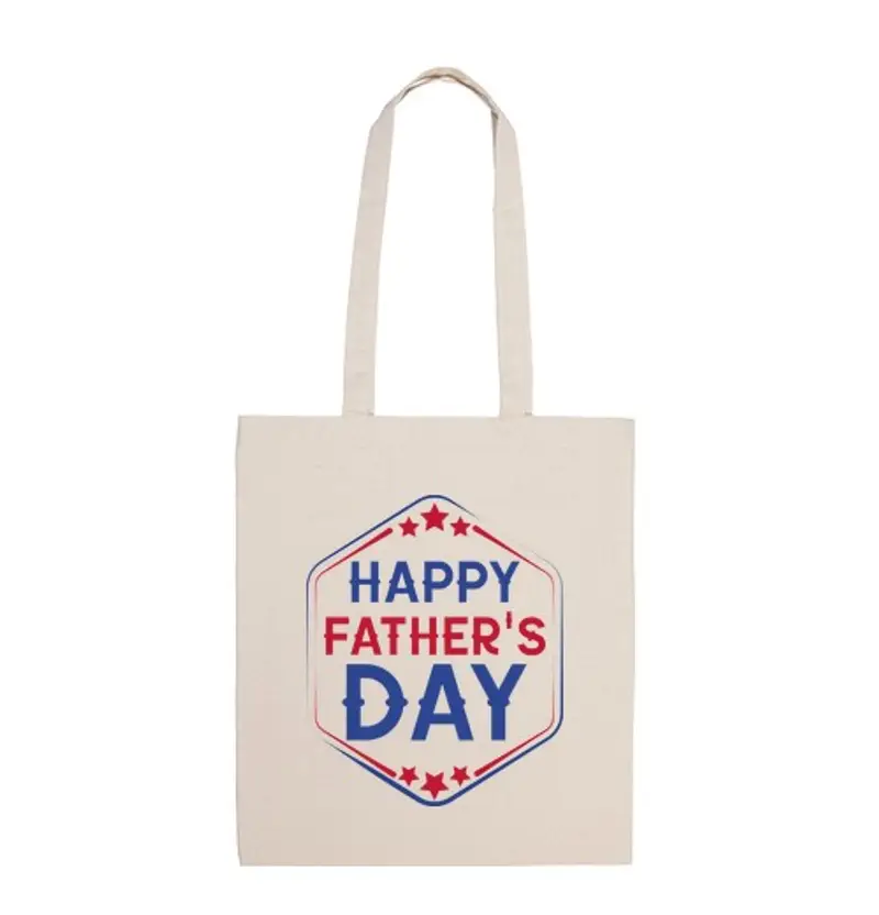 Borsa di tela happy padri day - borsa in tela cotone 100%